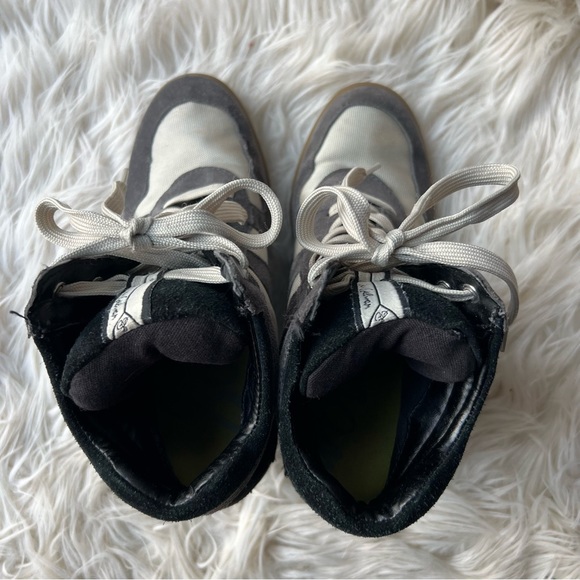 Sam Edelman❤️High top wedge sneakers❤️Charcoal Gray & ivory❤️Size 38 - Picture 6 of 6
